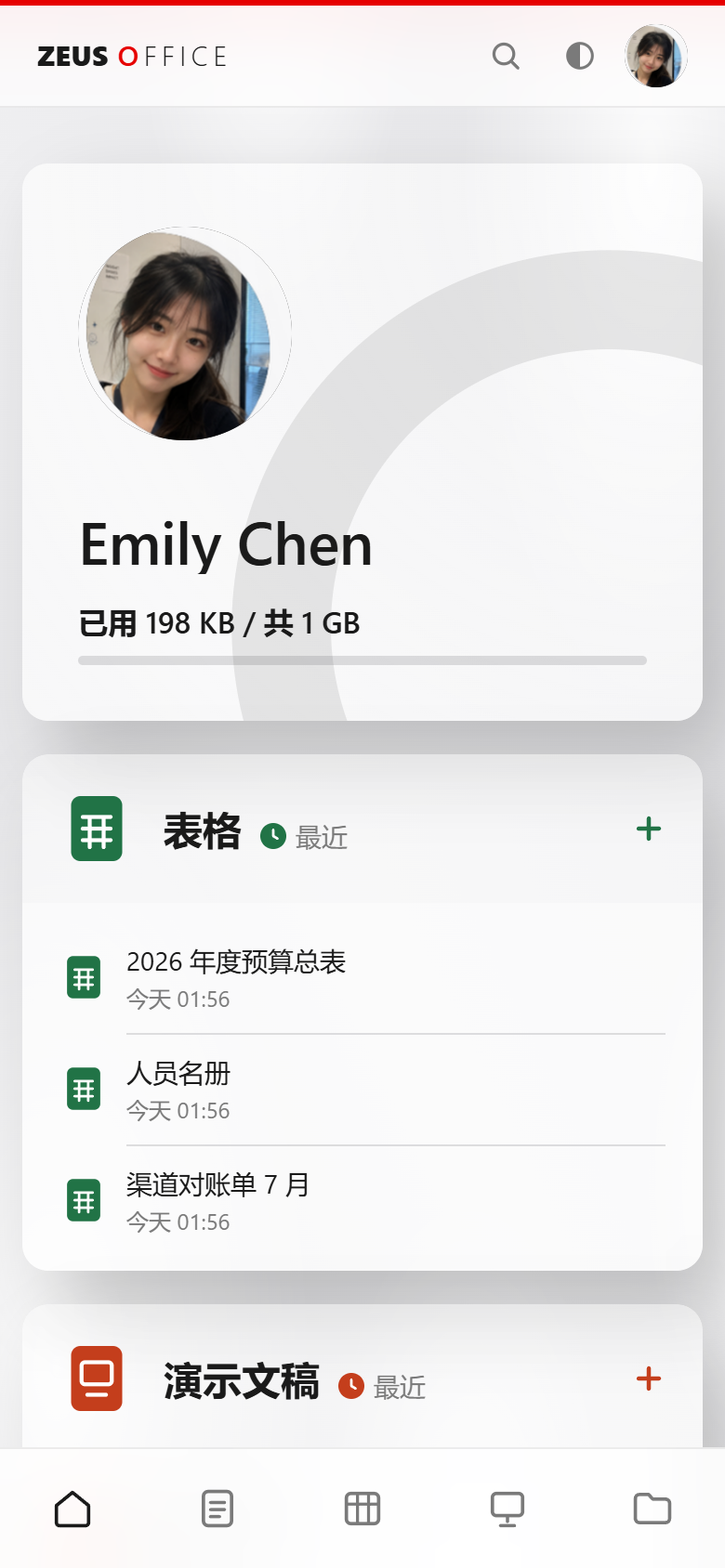 ZEUS OFFICE — The full editor on a phone
